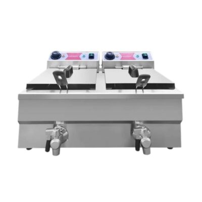 Elektrische frituurpan 6,5kW 2x8L B570 x D525 x H355mm