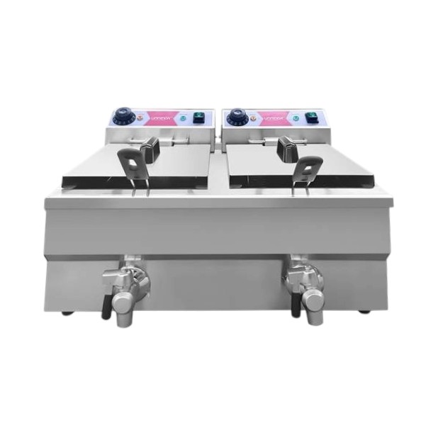 Elektrische frituurpan 6,5kW 2x8L B570 x D525 x H355mm