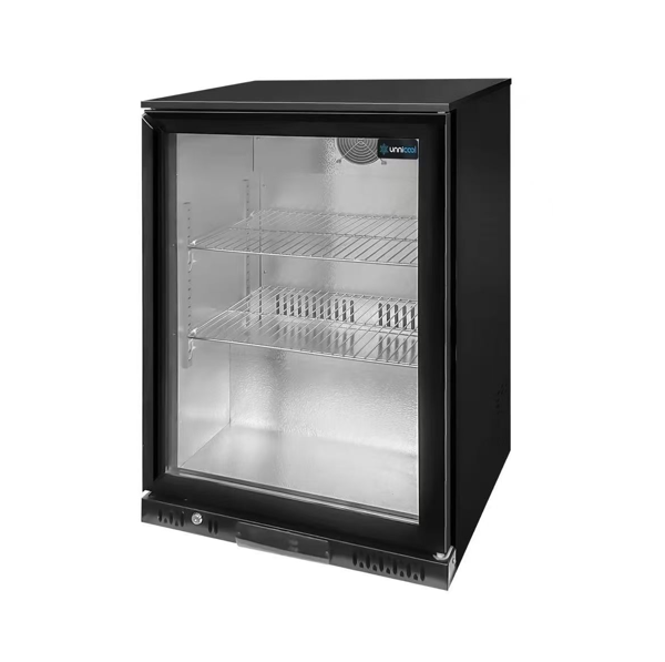Flessenkoeler 138L met 1 glazen deur B600 x D525 x H900mm