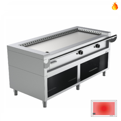 Gasgestookte Teppanyaki Grill 27,6kW B1740 x D770 x H850mm