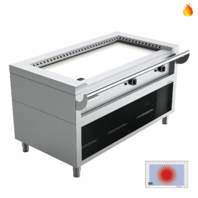 Gasgestookte Teppanyaki Grill 8,5kW B1440 x D770 x H850mm