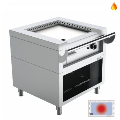 Gasgestookte Teppanyaki Grill 8,5kW B800 x D770 x H850mm