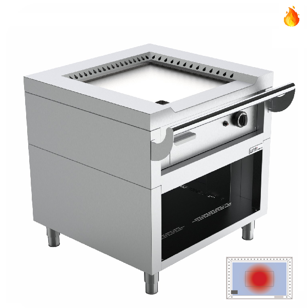 Gasgestookte Teppanyaki Grill 8,5kW B800 x D770 x H850mm