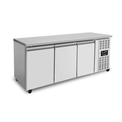 Koelwerkbank met 3 deuren – zonder opstaande rand – B179 x D70 x 85cm