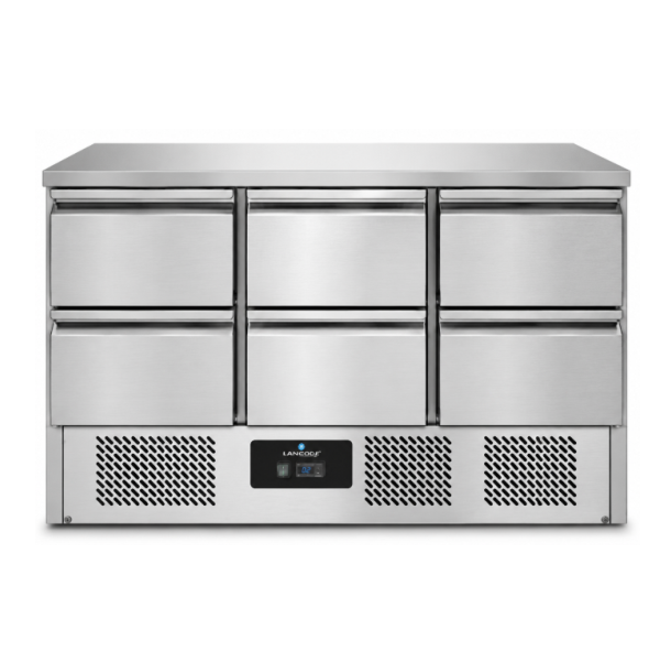 Koelwerkbank met 6 laden B1365 x D700 x H850mm