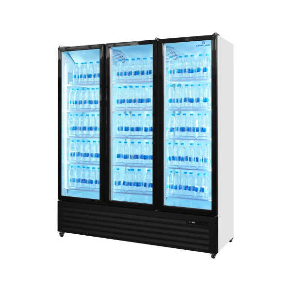 Professionele displaykoelkast 1160L met 3 glazen deuren - Afbeelding 3