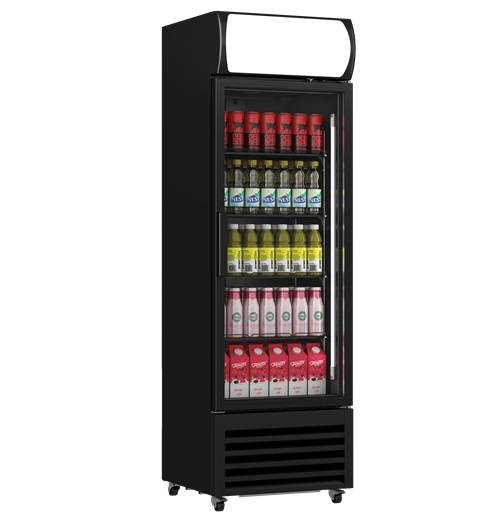 Professionele koelkast 375L met 1 glazen deur